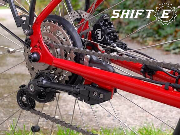 Rodriguez Shift-E automatic shifting on pink eBike