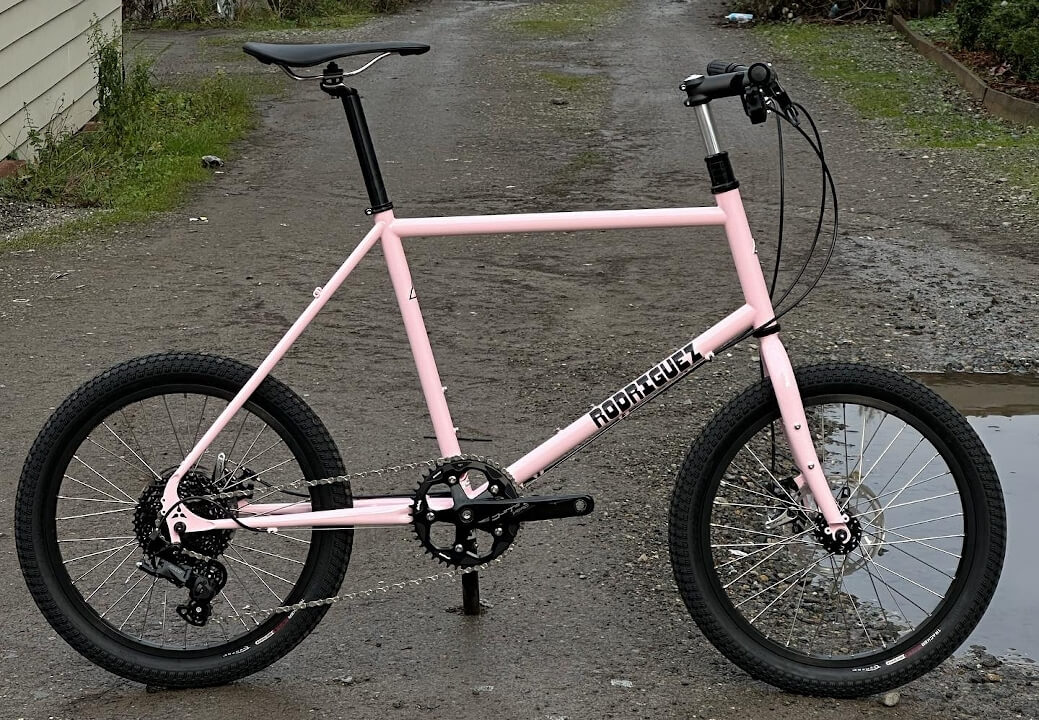 Robin with her Rodriguez Adventure touring bicycle